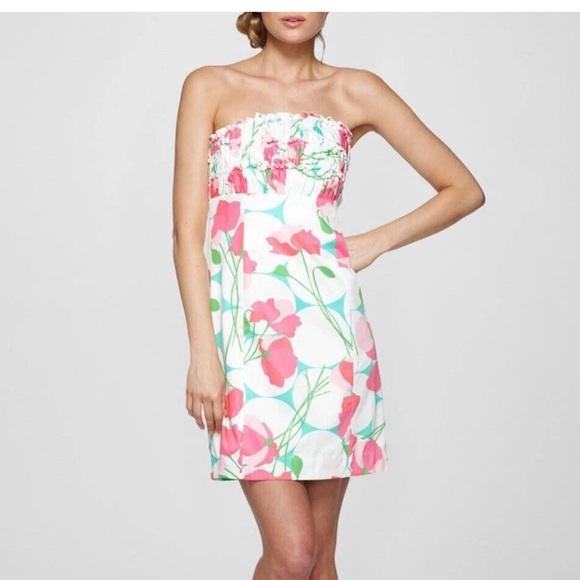 Lilly Pulitzer Franco Strapless Dress Had Me A Blast - Picture 7 of 7